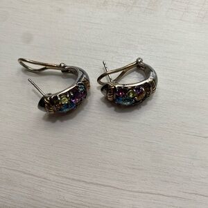 Effy 925 sterling silver and 18 k Gold multi gemstone set